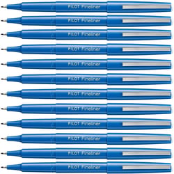 Lot de 12 Feutres d'écriture fineliner - PILOT - Pointe extra fine 0,4 mm - Bleu