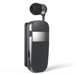 Ecouteurs Bluetooth Sans Fil Avec Vibration Et Câble Rétractable Pour Téléphone Gris YONIS