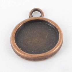 MégaCréa - Médaillon en métal rond Modèle intermédiaire Cuivré
