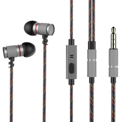 Écouteurs Smartphone Oreillettes Intra Jack 3.5Mm Micro Réduction Bruit Argent YONIS