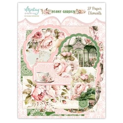 Tags éléments décoratifs en papiers scrapbooking carterie PEONY GARDEN