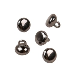 Lot de 3 boutons ronds boule à queue alliage 9mm noir