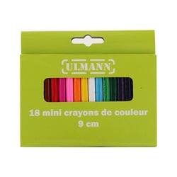Boîte de 18 mini crayons de couleur Ulmann 9 cm