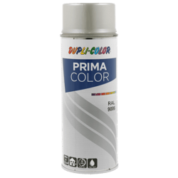 Spray de peinture acrylique - Alu blanc - RAL 9006 - Satiné - Tous supports - Prima Color - 400ml