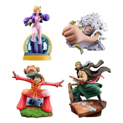 One Piece - Set 4 figurines One Piece Petitrama Logbox Re Birth Egghead 9 cm - Megahouse