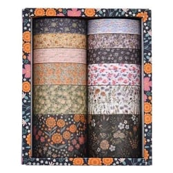 12 Washi Tape, Masking Tape, ruban adhésif scrapbooking assortis BLOSSOMING ON TEH PATH