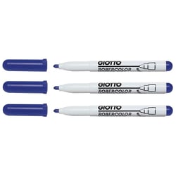 Lot de 3 marqueurs tableau blanc effaçable à sec pointe ogive moyenne 4 mm - GIOTTO - Bleu