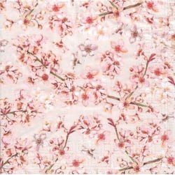 Lot de 4 serviettes en papier découpage collage 33 cm PETITES FLEURS ROSES FL 113 EC