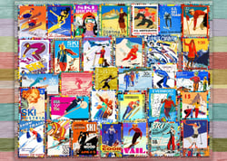 Puzzle 500 pièces - Ski Stamp Posters - Grafika
