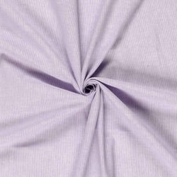 Tissu Chambray Lin coton Small stripes sur fond Lilas - Au mètre