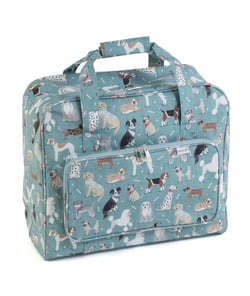 Sac pour machine à coudre motif Chiens - 20x44x38cm - Distifil Vert