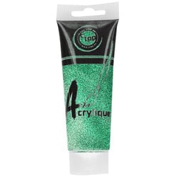 Peinture acrylique pailletée vert 75 ml