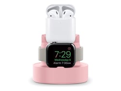Avizar Socle de Charge pour Apple Watch et AirPods / Smartphone 2 en 1 Durable en TPU Rose