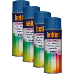 Lot de 4 sprays de peinture Belton Spectral RAL5015 Bleu ciel 400ml