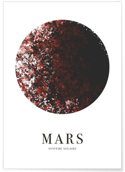 Affiche Mars | A3 : 29,7x42cm