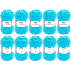 10 pelotes de laine - Bleu turquoise - 41 - 100% acrylique - 3,5/4,5 mm - Gründl - Lisa Premium