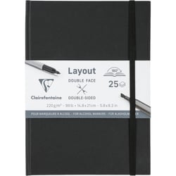 Carnet - Dessin - Pour feutre à alcool, encre de Chine - A5 - 220g - Clairefontaine - Layout