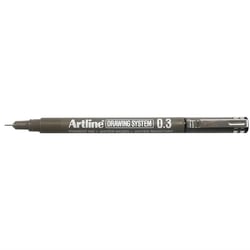 Lot de 12 feutres Drawing System - ARTLINE - pointe ogive 0,3 mm - noir