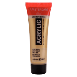 Peinture acrylique en tube - Or clair - 802 - Amsterdam - 20ml