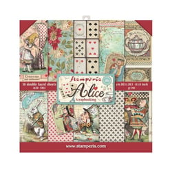 Pochette de 10 feuilles recto verso Alice Stamperia