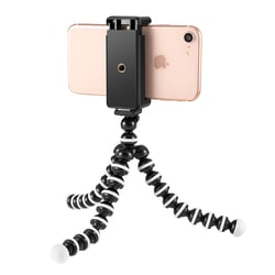 Avizar Support Trépied Flexible Octopus Rotatif 360° pour Smartphone Universel Noir