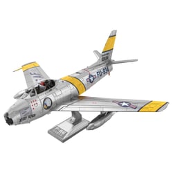 MetalEarth Aviation: F-86 SABRE 15,6x15x8cm, maquette 3D en métal avec 3 feuilles, sur carte 12x17cm, 14+