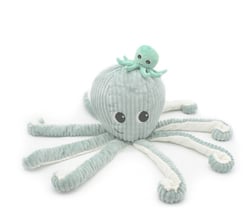 Peluche Ptipotos-Pieuvre maman bebe menthe - Les D glingos