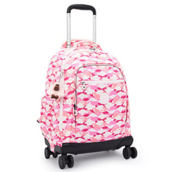 Sac à dos à roulettes Kipling NEW ZEA 50 CM - Haut de gamme Pink Palm