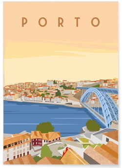 Affiche ville Porto | A3 : 29,7x42cm