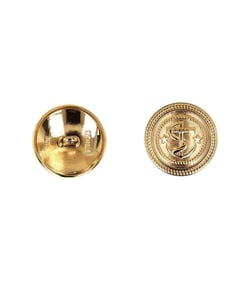 Lot de 6 boutons métal ancre or