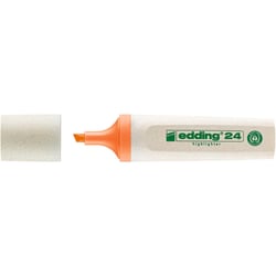 Lot de 10 surligneurs - EDDING - Orange - EcoLine 24 - Pointe biseautée 2-5 mm
