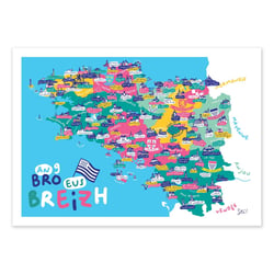 Affiche 50 x 70 cm -  Bretagne - Sté!