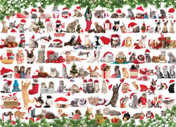 Puzzle 1000 pièces - Chats de Noël - Eurographics