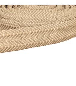 Bobine 15m sangle double chevrons 38mm beige