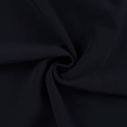 Tissu Sergé extensible uni Bleu marine
