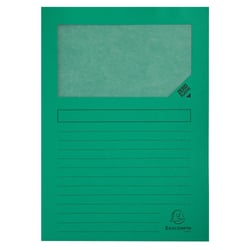 Paquet de 100 chemises à fenetre Forever - 22x31cm - Vert vif - x 4 - Exacompta