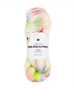Pelote de laine Luxury HAND-DYED HAPPINESS CHUNKY - 100GR - Rico Design 06 Rouge