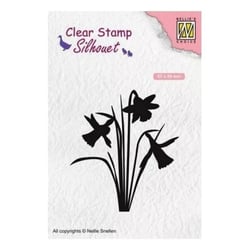 Tampon transparent scrapbooking Nellie's choice  FLEUR JONQUILLE 064