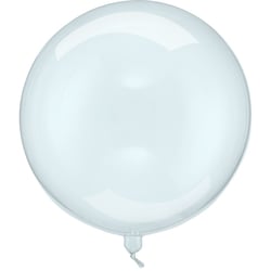 Ballon Aluminium Hélium   Boule Bleu Transparent   Ø 40 cm