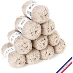 10 pelotes de laine - Blé - 100% acrylique - Bergère de France - Barisienne