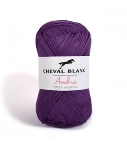 Coton et bambou à tricoter AMBRE - Cheval Blanc 007 Violet