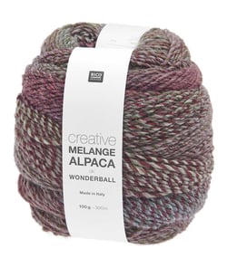 Pelote de laine et alpaga CREATIVE MELANGE ALPACA WONDERBALL DK - 100gr - Rico Design 05 Forêt