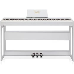 LALAHO - PIB-104 - Piano numérique - 88 touches pondérées - Blanc