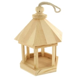 Kiosque en bois mangeoire à suspendre 21 x 15 x 15 cm