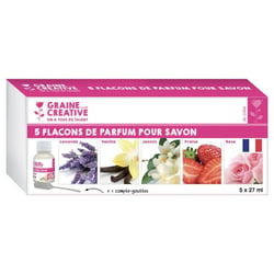 Graine Créative - Parfum pour savon 5 flacons + compte gouttes