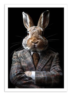 Affiche 50 x 70 cm -  Hare Wild Suits - Philippe Hugonnard