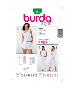 Patron Burda 7966 Pantalon taille n°FR 38-50