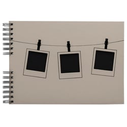 Album photo à spirales 50 pages noires Instants - Beige - Exacompta