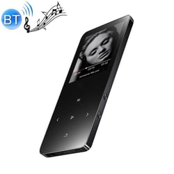 Lecteur MP3 Bluetooth 16GB Tactile 1.8 Pouces Son Hifi Haut-Parleur Intégré Radio FM + SD 128Go Noir YONIS