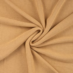 Tissu Maille aspect point mousse uni Ocre